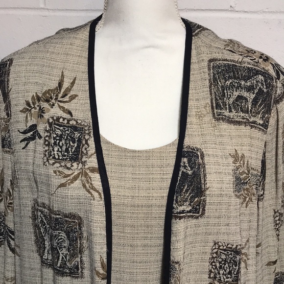 Liz Baker Animal Design 1pc Cardigan/Top - Picture 2 of 8